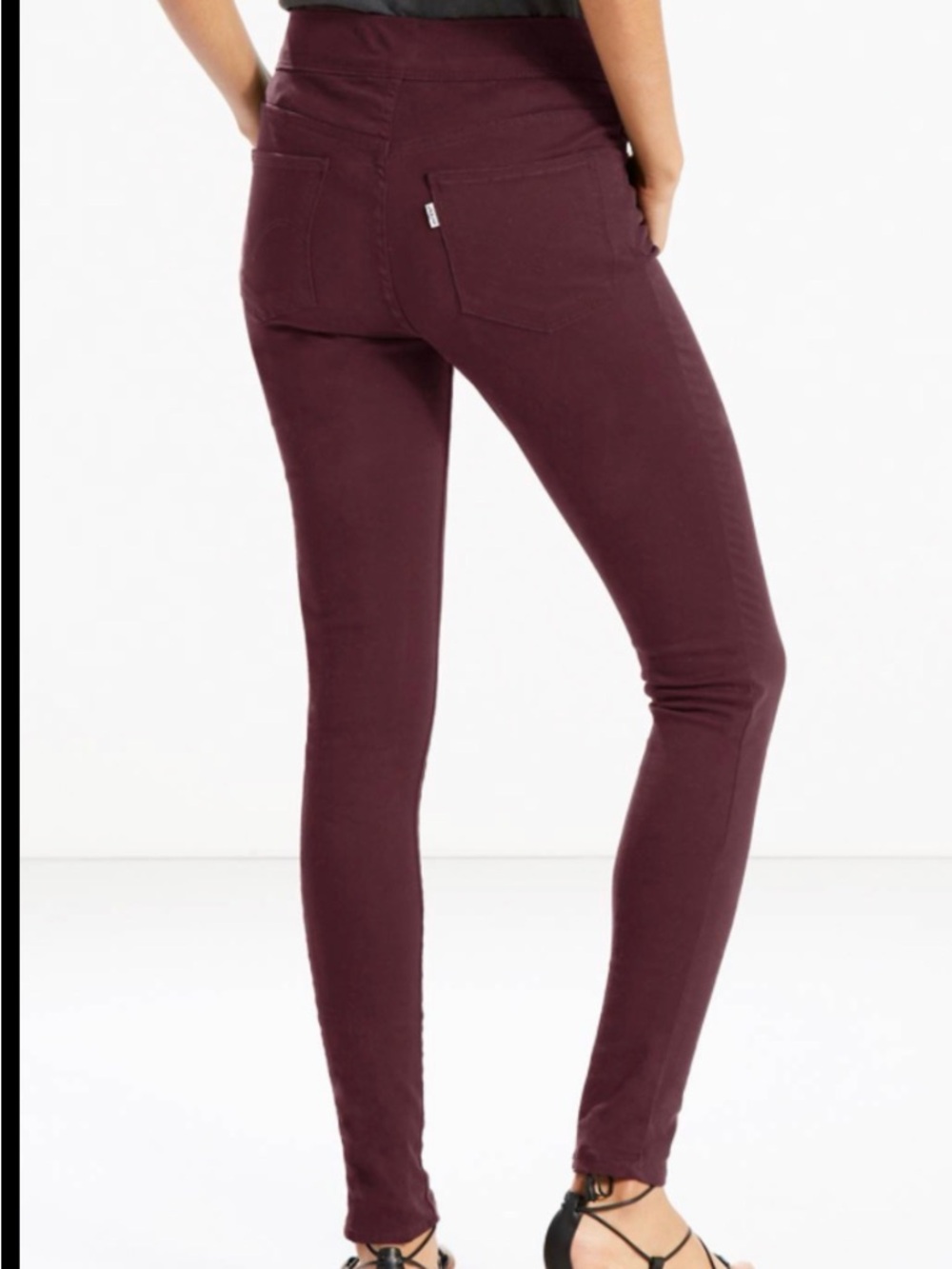 1822 Denim Wine-Colored Slim Stretch Jeans - Picture 2 of 10